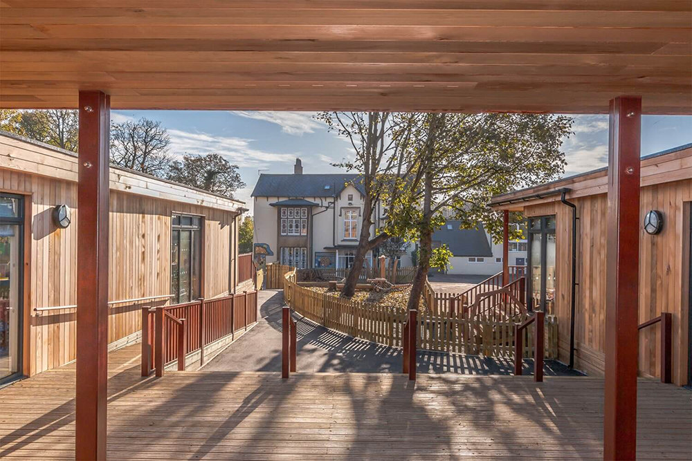 Gripsure decking installed for early years eco-building at Colston's Lower School